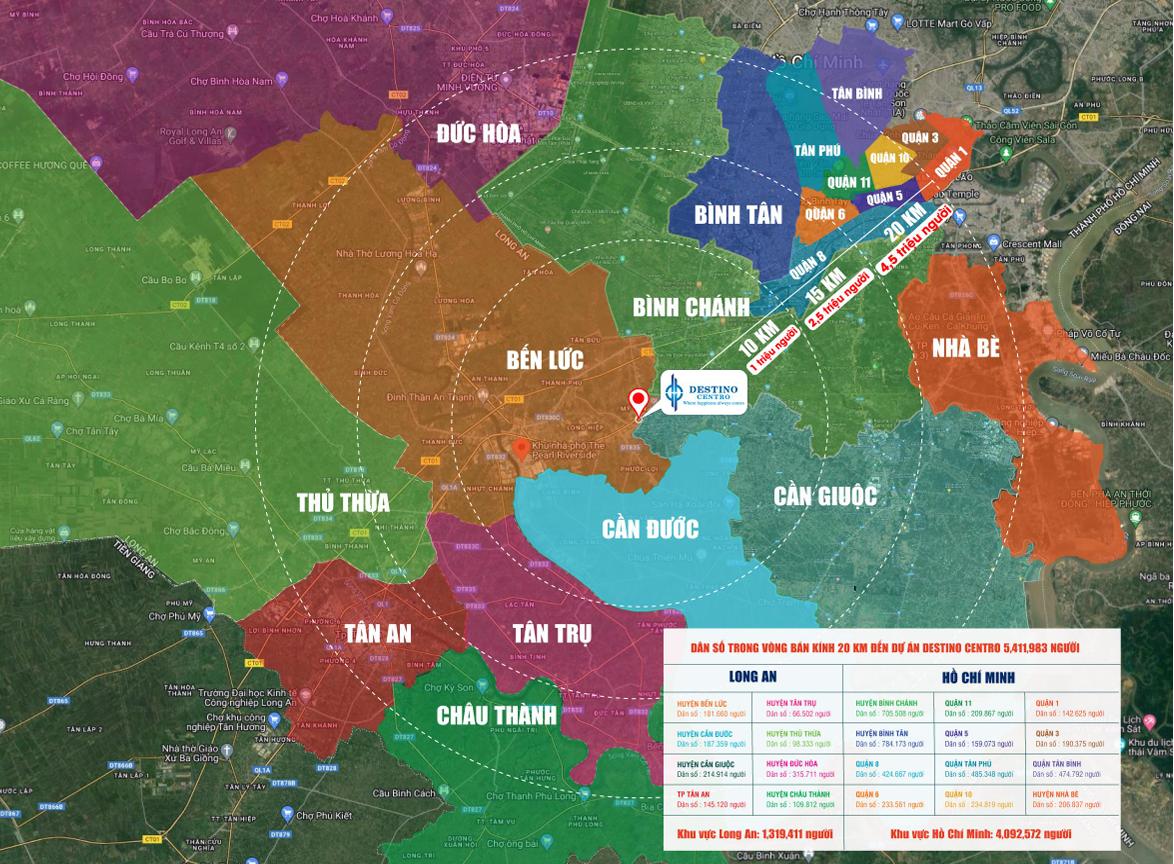 tiềm năng vị trí dự án destino centro